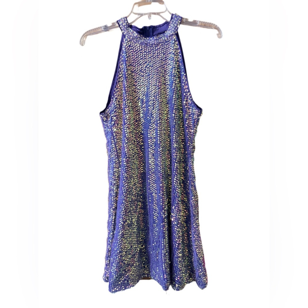 SHEIN Purple Sequin Glam Dress Medium